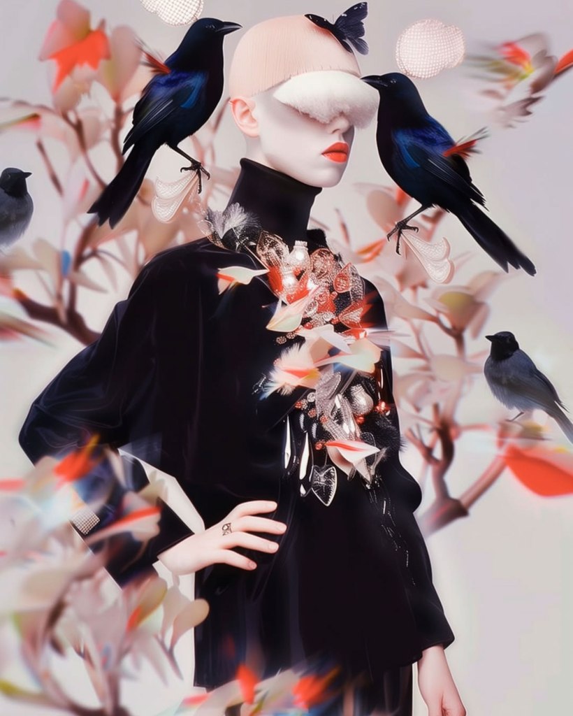 Surreal Fashion AI imagery Created by Sarah Radcliff